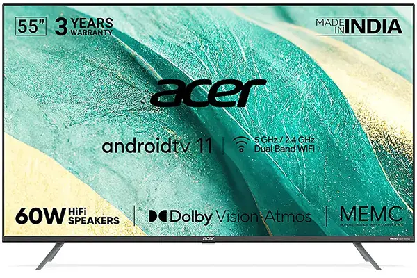 Best 4k Smart TV Under 35000 in India 2023 Acer H Series 4K Android Smart TV