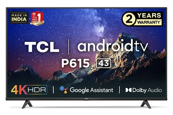 Best Smart TV Under 25000 in India 2023 TCL 4K Android Smart LED TV