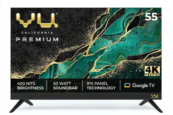 Best 4k Smart TV Under 35000 in India 2023 Vu Premium Series 4K Smart Google TV