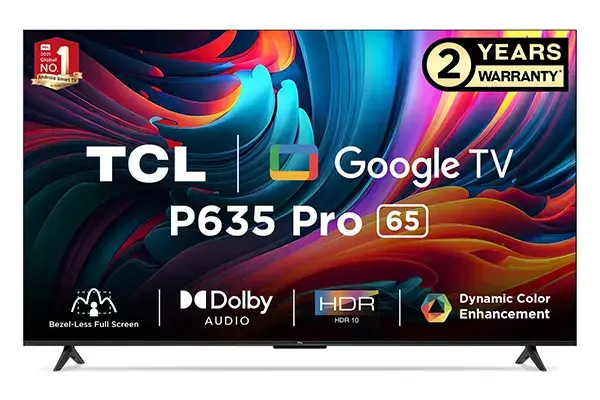 Best 4k Smart TV Under 60000 in India 2023 TCL Bezel-Less Full Screen Series 4K Smart Google TV
