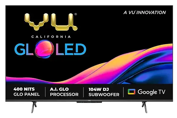 Best 4k Smart TV Under 60000 in India 2023 VU The GloLED Series 4K Smart Google TV
