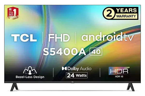 Best Smart TV Under 20000 in India 2023 TCL Bezel-Less S Series Full HD Smart Android LED TV