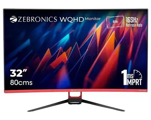 Best Monitor Under 20000 in India 2023 ZEBRONICS 2K Curved Gaming Monitor