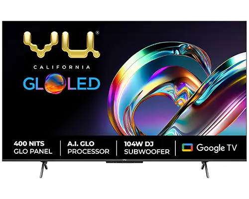 VU The GloLED Series 4K Smart Google TV Best 4k Smart TV Under 35000 in India 2024