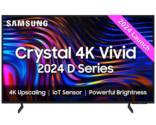 Samsung D Series Crystal 4K Smart TV Best 4k Smart TV Under 35000 in India 2024