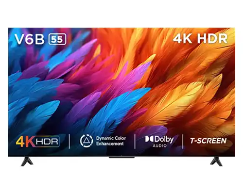 TCL Bezel-Less Series 4K Google TV 55V6B Best Smart TV Under 35000 in India 2025